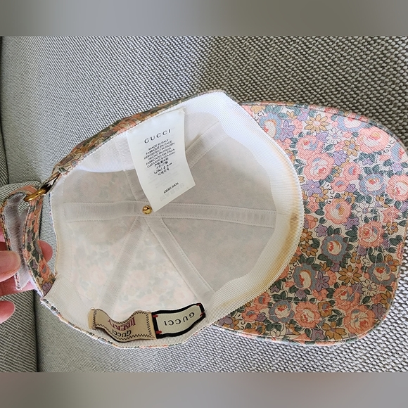 GUCCI LIBERTY COTTON BASEBALL CAP floral size medium - Picture 3 of 7